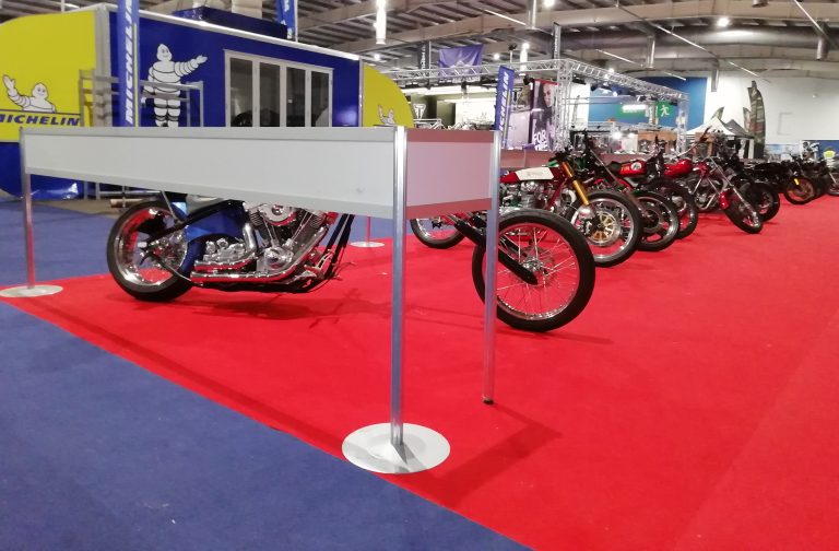 event set up for MCN Bike Show