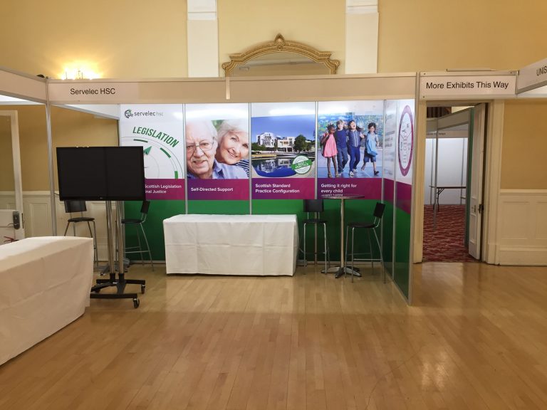 Event set up for NHS Hydro social services expo
